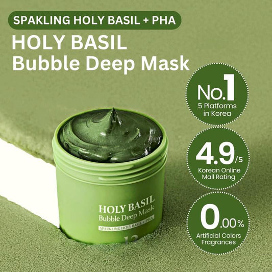 HerbaGlow – Holy Basil Bubble Tiefenreinigungsmaske