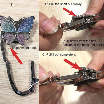 ButterHold – Faltbarer Taschenhalter in Schmetterlingsform