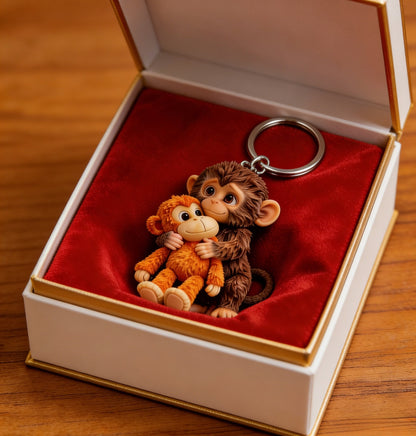 🐵3D viraler Boxaffen-Schlüsselanhänger 💕 – Emotionales Geschenk für Tierliebhaber, Familie, Freunde und geliebte Menschen🎁