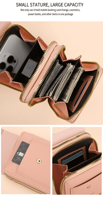 TouchCarry – Bolso tipo mensajero para mujer con pantalla táctil