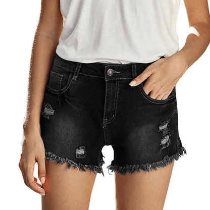BlueBelle - Jeansshorts im Used-Look