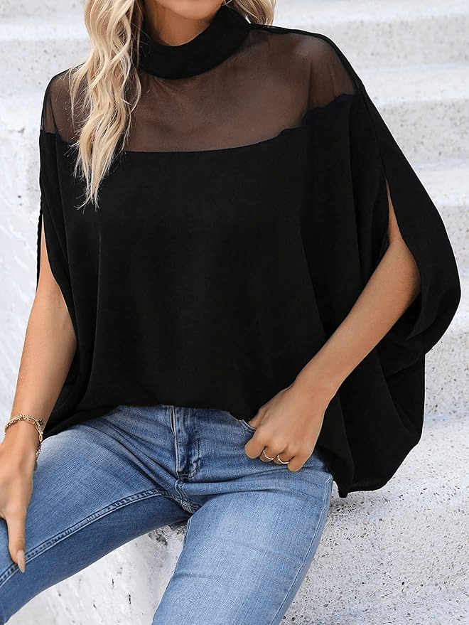 FlowBreeze – Blusa Batwing Fluida