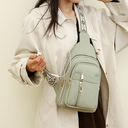 LuxeCarry – Bolso cruzado minimalista de color sólido