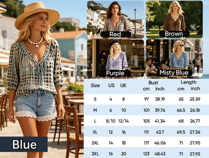 ModaDots – Blusa informal con cordones