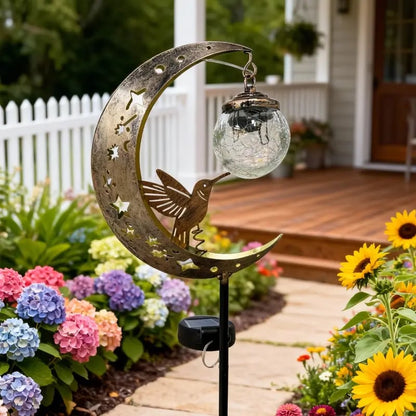 MoonFeather – Estaca Solar Decorativa de Jardín Colibrí