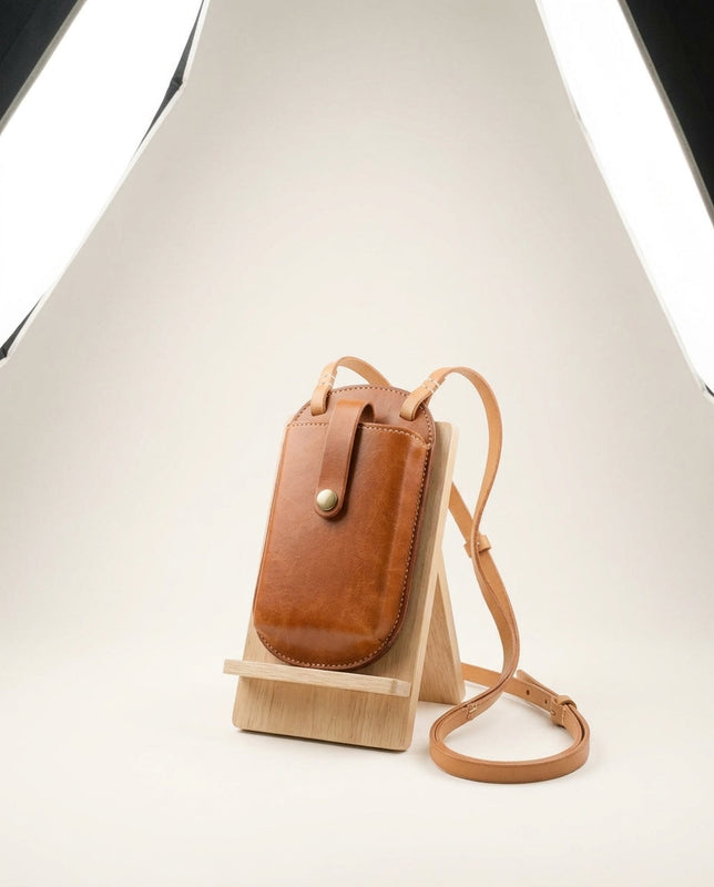 PocketLuxe – Bolso Cruzado de Cuero Premium para Teléfono