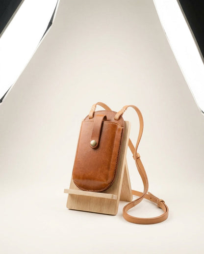 PocketLuxe – Bolso Cruzado de Cuero Premium para Teléfono