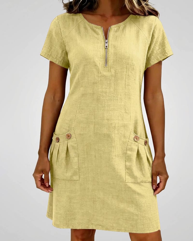 UrbanBreeze Zip – Alltags-Kleid aus der Cotton-Line