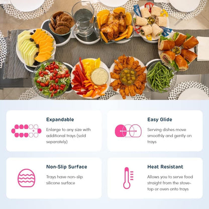 SpinServe – Estante giratorio para mesa de comedor