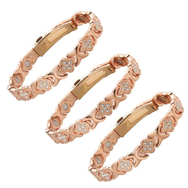 BloomGrace – Kupferarmband mit Blumen, eleganter Stil