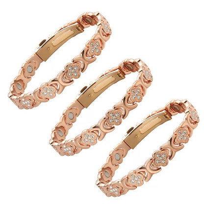 BloomGrace – Kupferarmband mit Blumen, eleganter Stil
