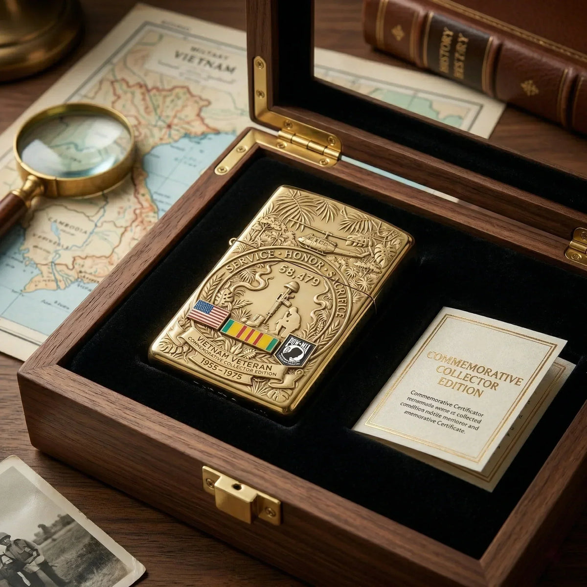 ValorFlame - Encendedor de Edición Limitada Conmemorativo para Veteranos de Vietnam 🇺🇸