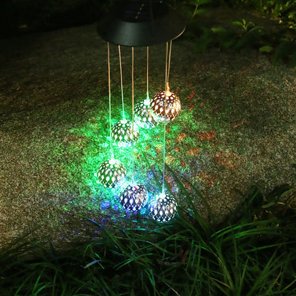 LunaBreeze Chime – Amuleto de Luz Solar para Jardín Resistente a la Intemperie