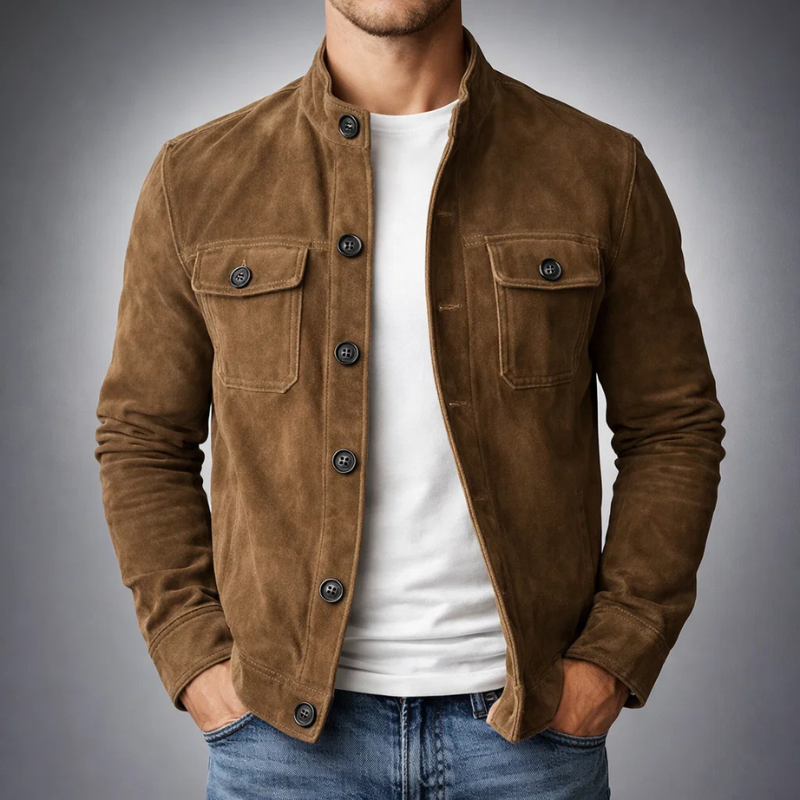 EliteSuede – Moderne Herren-Hemdjacke