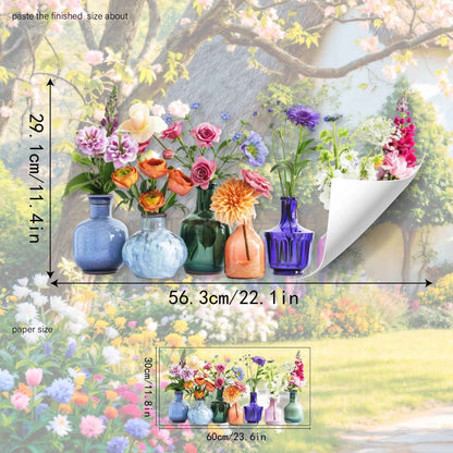 FloraGlow – Vinilo Decorativo de Flores Vibrantes para Ventana