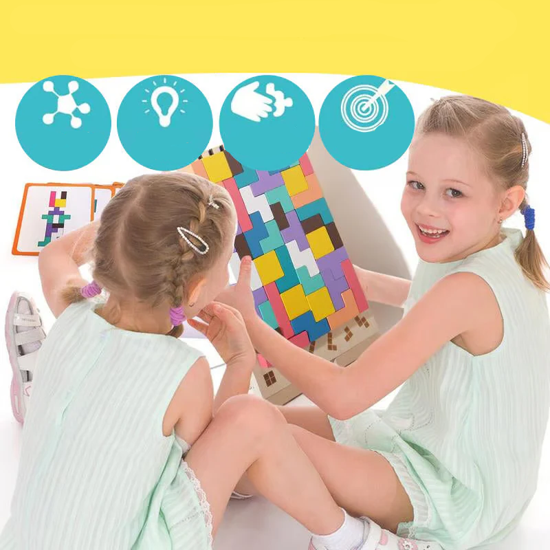 TetraMind – Montessori-Holzpuzzle-Set