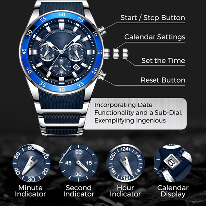 TimeForge – Reloj multifunción resistente para hombre