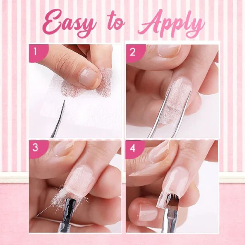 SilkGlow - Fiberglas-Set für Nagelverlängerungen (10-teilig)