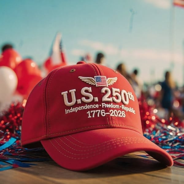 LibertyCap - Gorra con efecto vintage del 250 aniversario de EE. UU.
