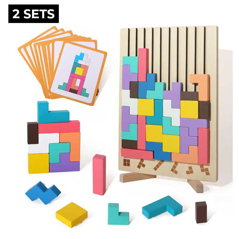 TetraMind – Montessori-Holzpuzzle-Set