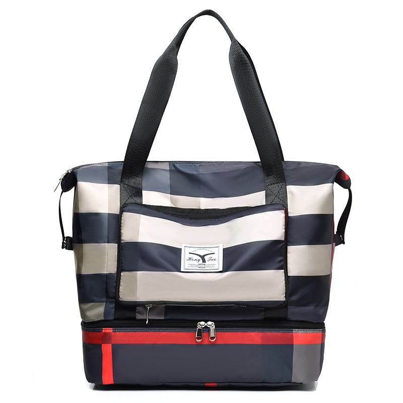 FlexCarry – Bolsa de viaje plegable con separación en seco/húmedo para gimnasio