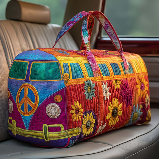 FloraVoyage – Gesteppte Reisetasche mit Blumenmuster