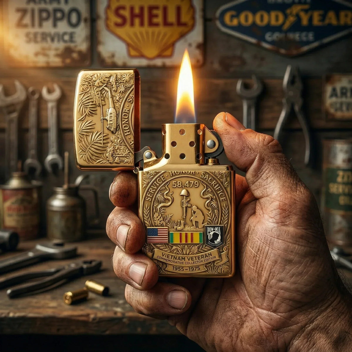 ValorFlame - Encendedor de Edición Limitada Conmemorativo para Veteranos de Vietnam 🇺🇸