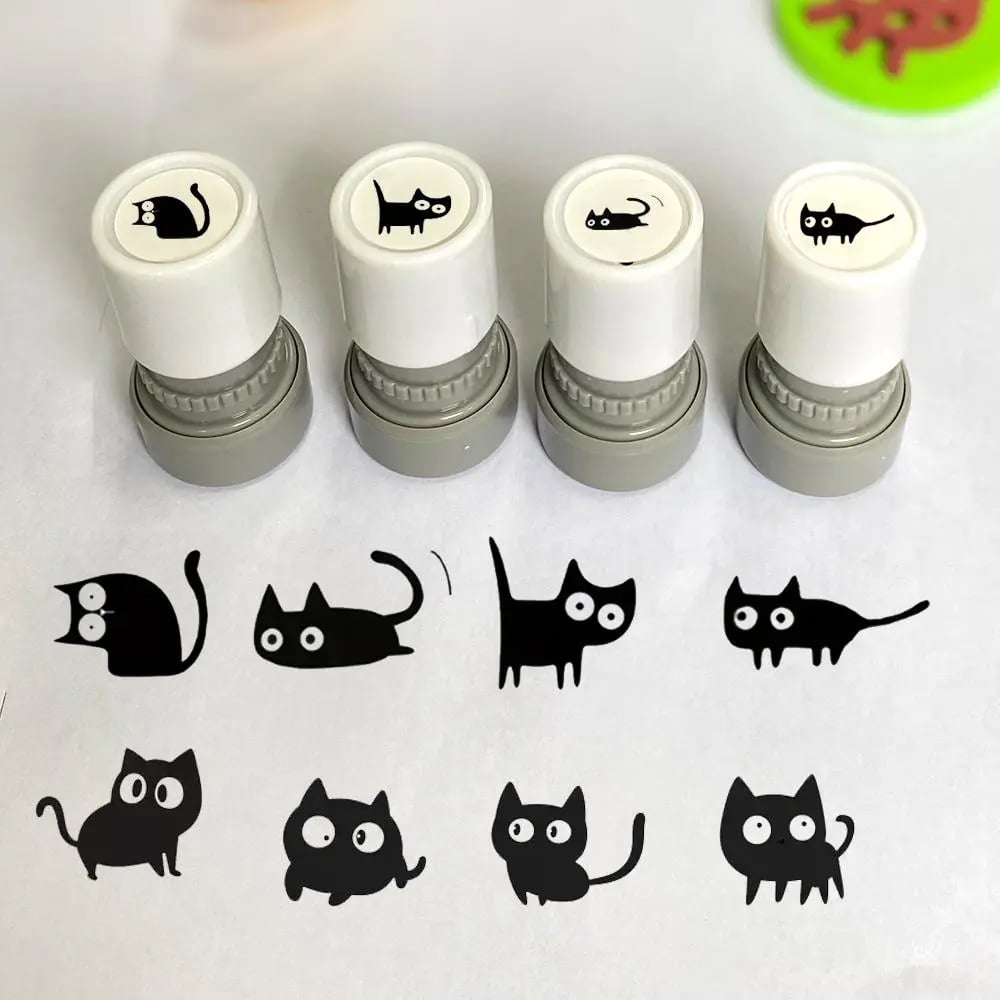 MeowMark – Juego de sellos con patrón de gatos