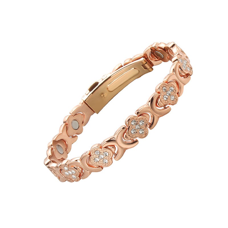 BloomGrace – Kupferarmband mit Blumen, eleganter Stil