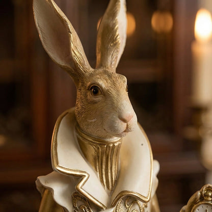 RoyalWhisk – Kaninchenfigur mit Goldrand