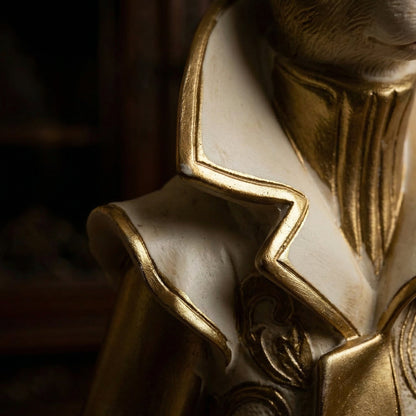 RoyalWhisk – Kaninchenfigur mit Goldrand