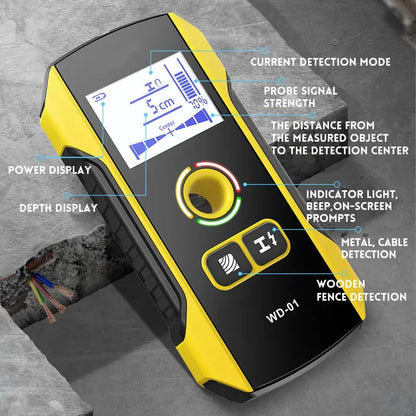 WallSense Pro – Escáner de pared con detector de metales de precisión