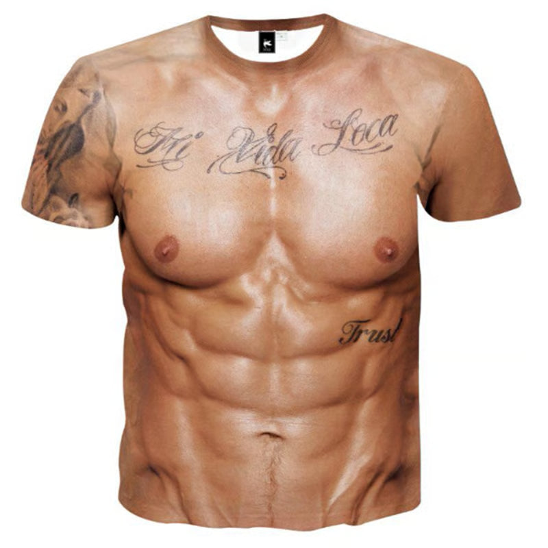 FlexInk – Muskel-Tattoo-Illusion T-Shirt