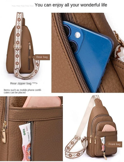 LuxeCarry – Bolso cruzado minimalista de color sólido