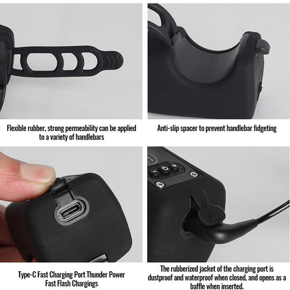RideSafe – Claxon electrónico para bicicleta con potente foco