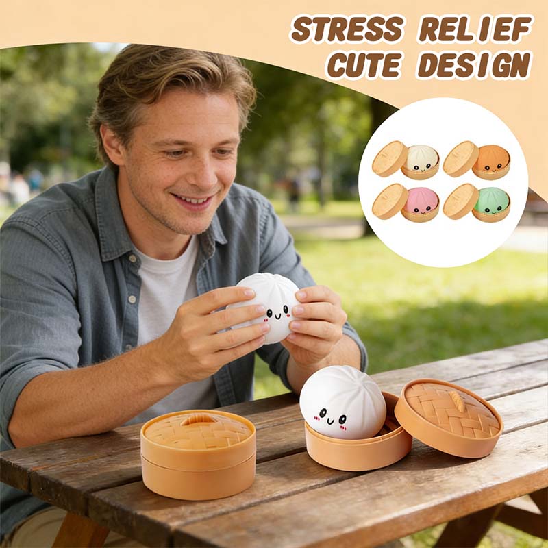 SquishJoy – Juguete Blando Súper Raro de Arcoíris con Forma de Dumpling Sonriente