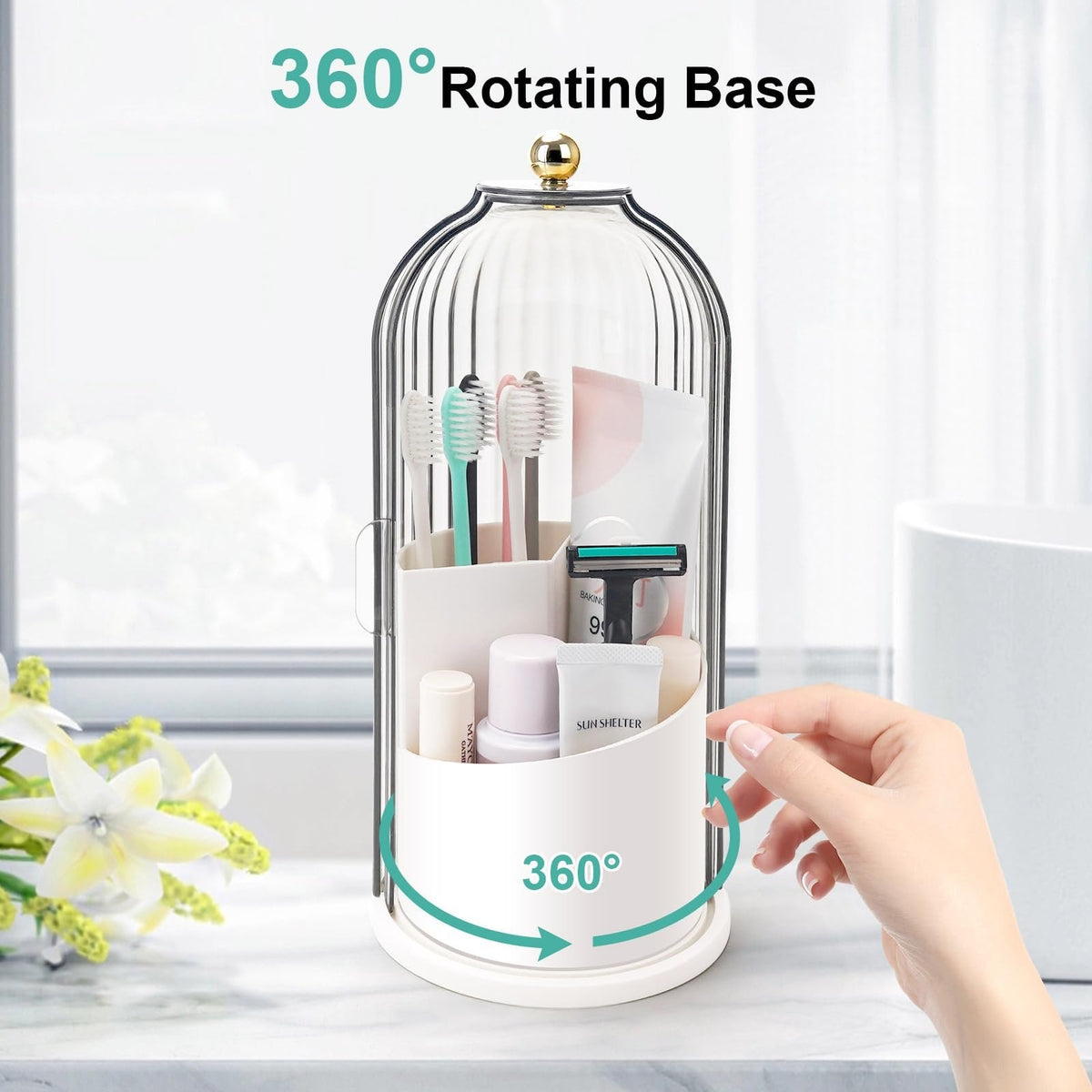 BrushNest – Zahnbürsten-Organizer mit Schiebedeckel