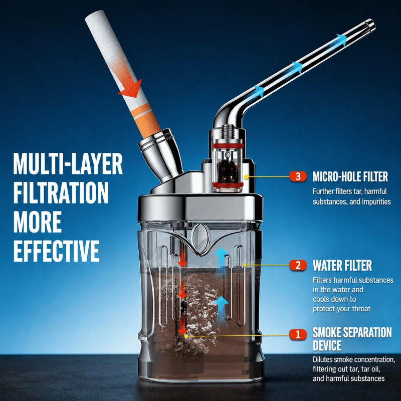 AquaFlow - Premium-Metallwasserpfeife