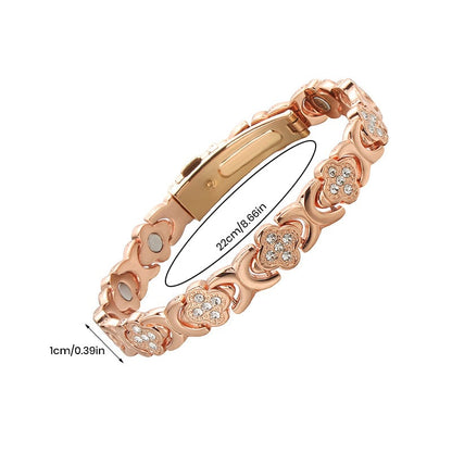 BloomGrace – Kupferarmband mit Blumen, eleganter Stil