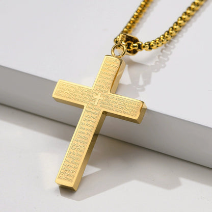 FaithScript – Collar con crucifijo "El Padrenuestro"