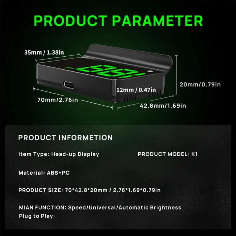 AuraDrive – Head-Up-Display Auto-GPS-Digitaltacho