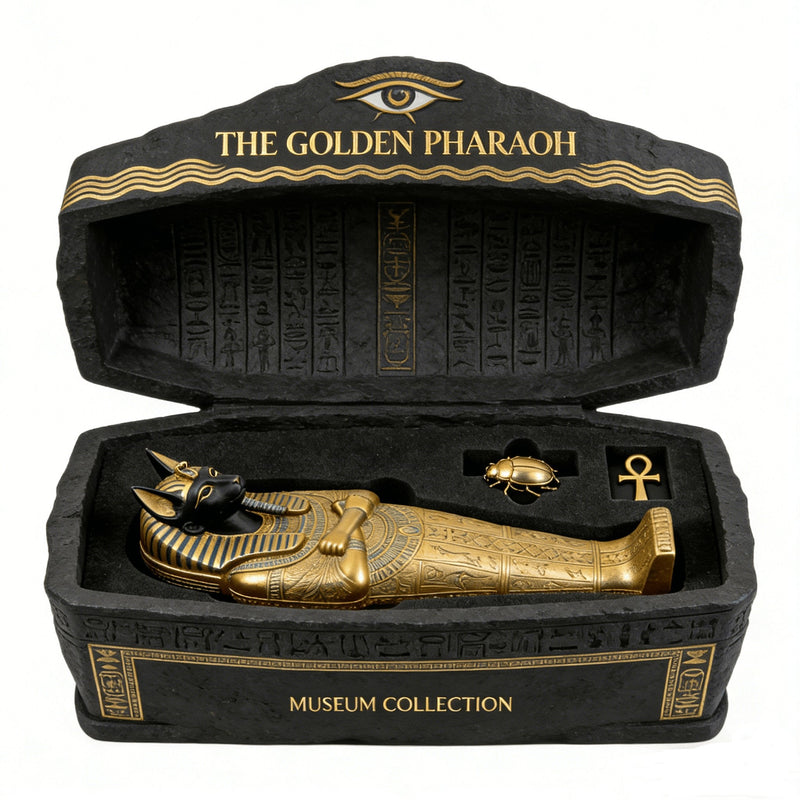 PharaohGuard – Colección de Sarcófagos Anubis Dorado