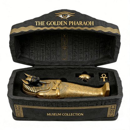 PharaohGuard – Colección de Sarcófagos Anubis Dorado