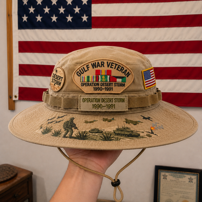 StormHonor – Sombrero Boonie de Homenaje a Veteranos de la Guerra del Golfo