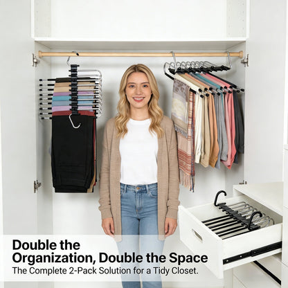 ClosetMax – Organizador de pantalones colgante de 9 niveles