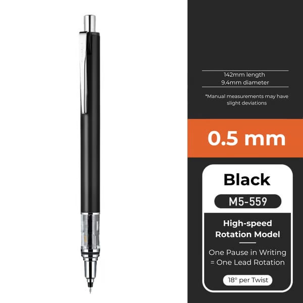 WritePro – Portaminas mecánico Advance M5-559, 0,3 mm – 0,7 mm