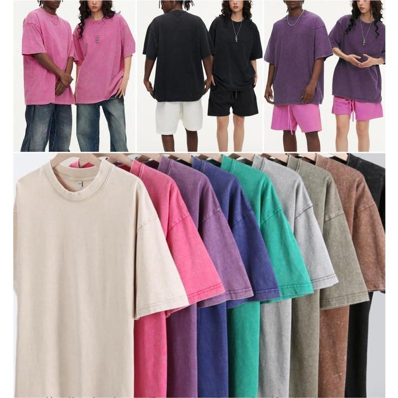 Oversoul – Camisetas desgastadas de corte holgado