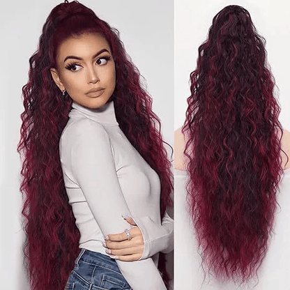SilkiPony – Extensión de Cola de Caballo de Cabello Natural