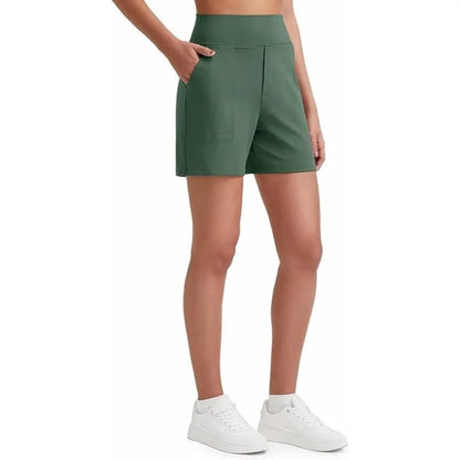 FitAura – Damen-Sportshorts mit hoher Taille