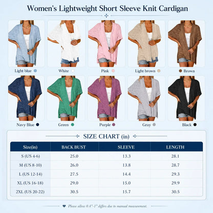 AirKnit – Leichter Kurzarm-Cardigan